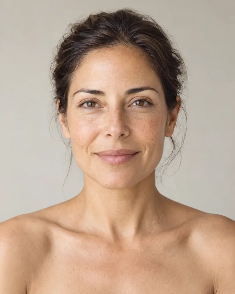 Example selfie for skin analysis